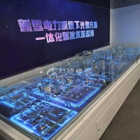 led屏上水晶模型